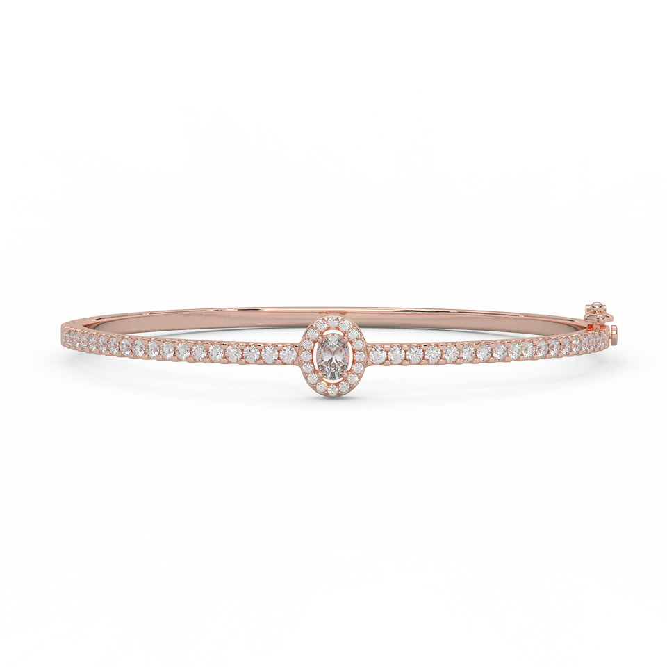 1 1/2 Cttw Certified Diamond Captivating Bangle Bracelet In 14KT Gold - Fehu Jewels