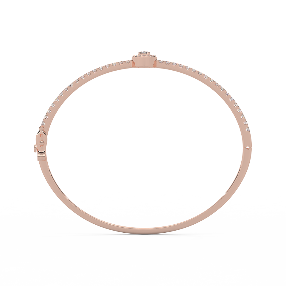 1 1/2 Cttw Certified Diamond Captivating Bangle Bracelet In 14KT Gold - Fehu Jewels