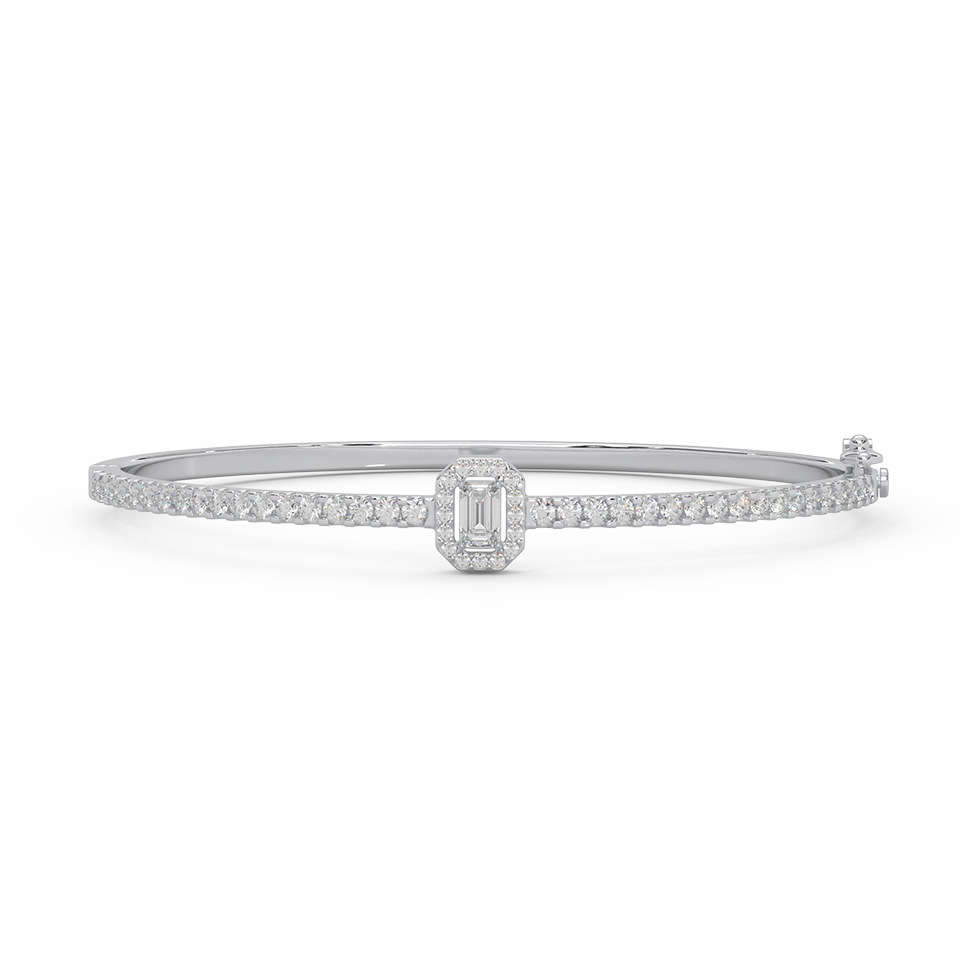 1 1/6 Cttw Certified Diamond Elegant Bangle In 14KT Gold - Fehu Jewels