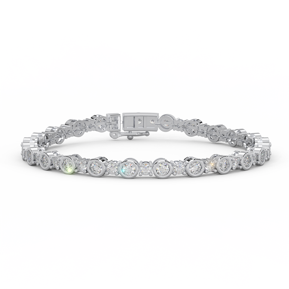 4.99 Cttw Certified Diamond Tennis Bracelet In 14KT Gold - Fehu Jewels