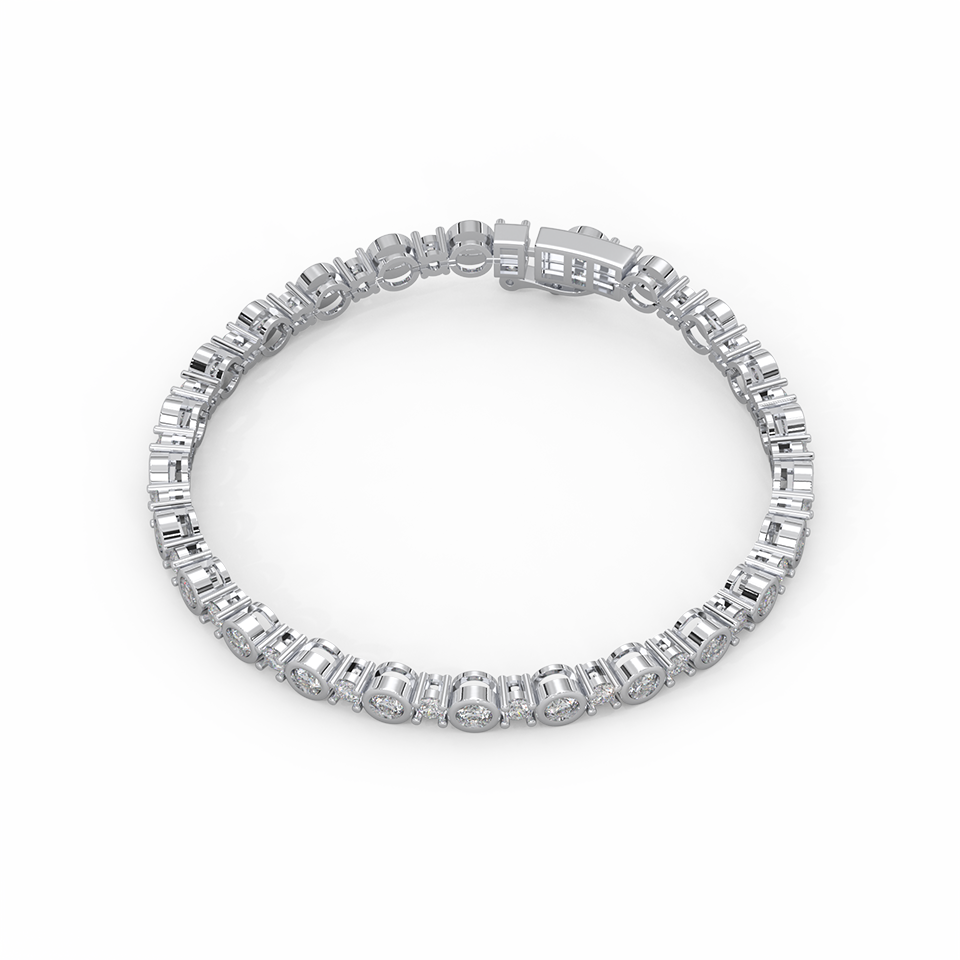 4.99 Cttw Certified Diamond Tennis Bracelet In 14KT Gold - Fehu Jewels