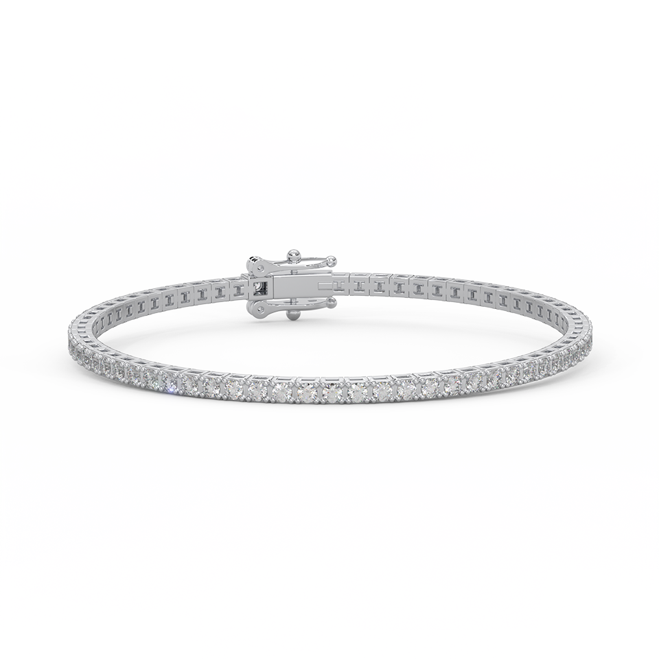 2 1/2 Cttw Certified Diamond Tennis Bracelet In 14KT Gold - Fehu Jewels