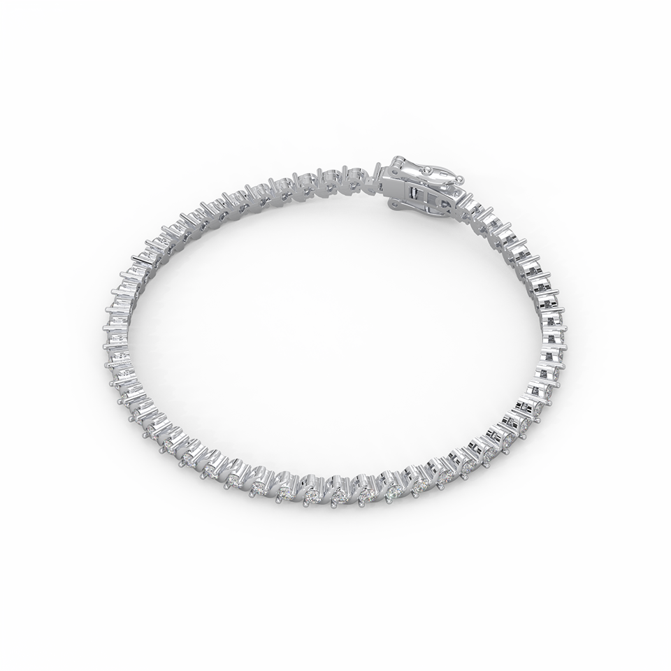 3.07 Cttw Certified Diamond Designer Tennis Bracelet In 14KT Gold | Timeless Elegance - Fehu Jewels