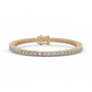 Captivating 4 8/9 Cttw Diamond Eternity Bangle In 14KT Gold | Embrace Eternal Radiance