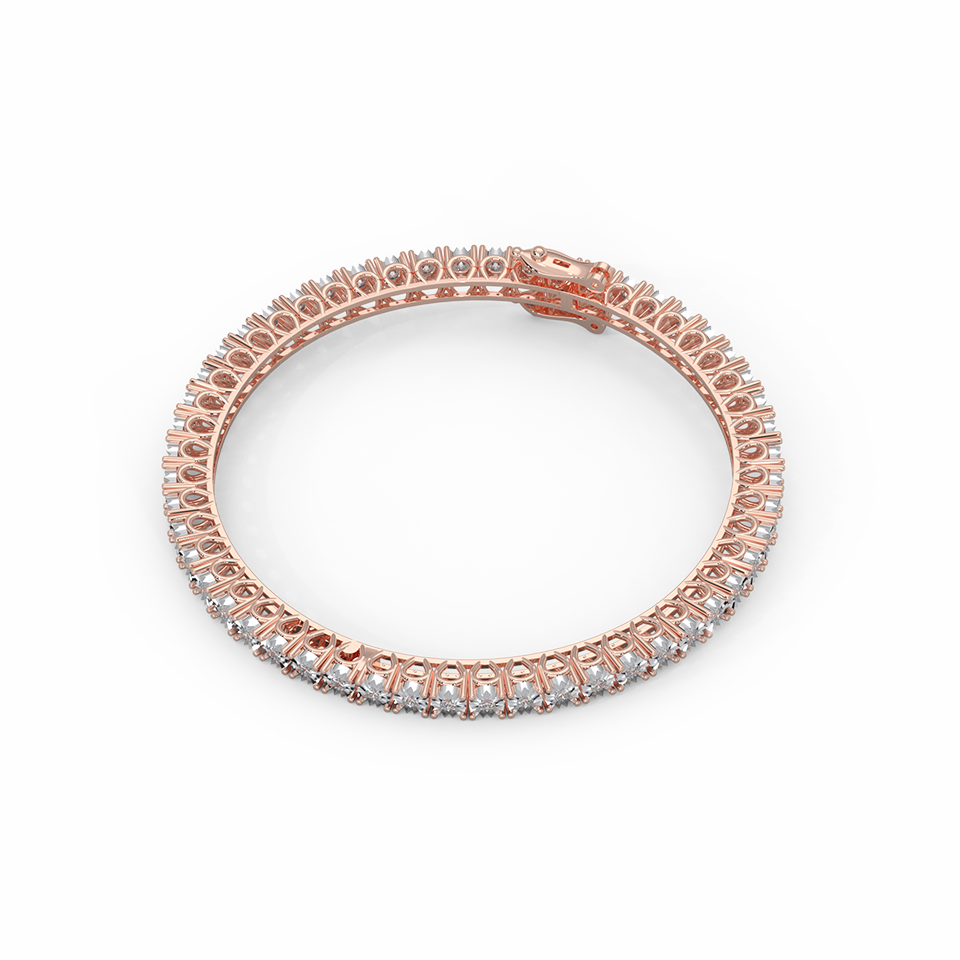 Captivating 4 8/9 Cttw Diamond Eternity Bangle In 14KT Gold | Embrace Eternal Radiance - Fehu Jewels