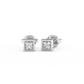 1/6 Cttw Princess Cut Natural Diamond Stud Earrings | 14kt Gold - Fehu Jewels