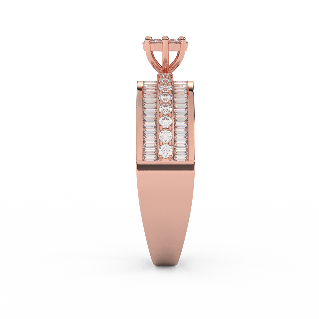 6/7 Cttw Certified Natural Diamond Floris Ring | Timeless Elegance In 14kt Gold - Fehu Jewels