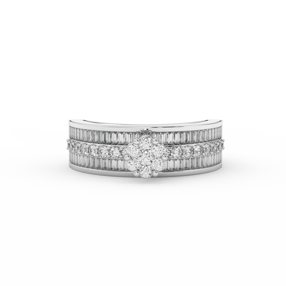 6/7 Cttw Certified Natural Diamond Floris Ring | Timeless Elegance In 14kt Gold