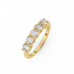 Elegant 0.98 Cttw Certified Diamond Five Stone Ring In 14kt Gold