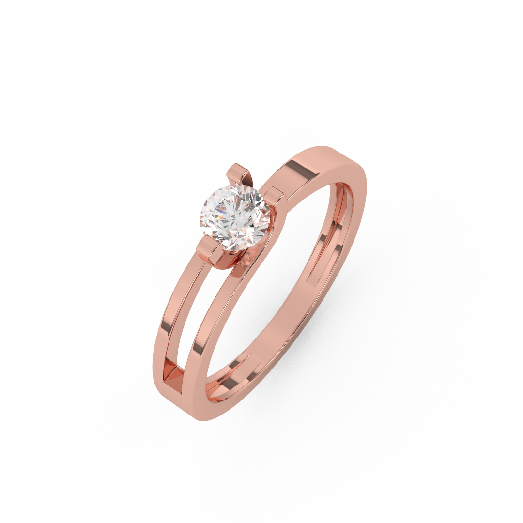 Delicate 2/7 Carat Certified Diamond Solitaire Engagement Ring - Fehu Jewels