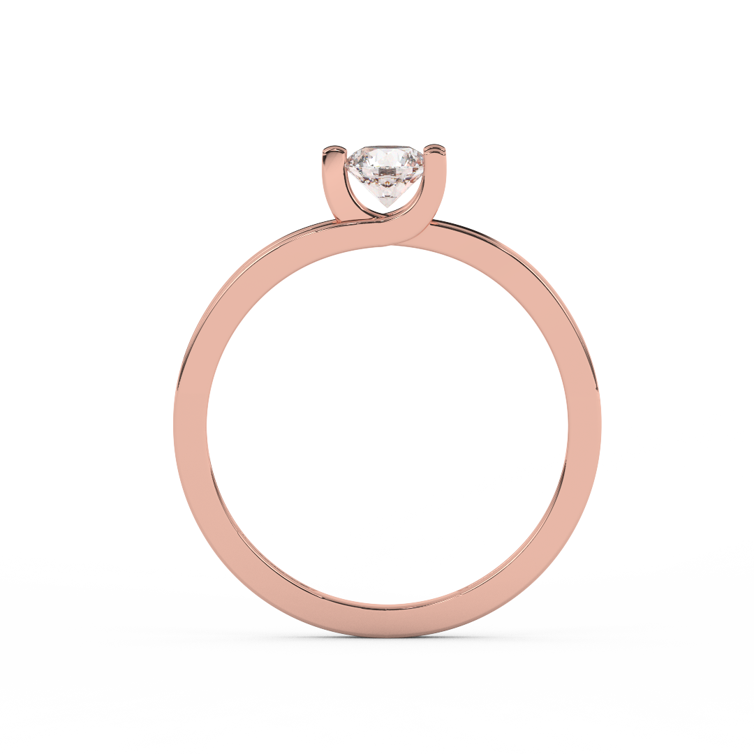 Delicate 2/7 Carat Certified Diamond Solitaire Engagement Ring - Fehu Jewels