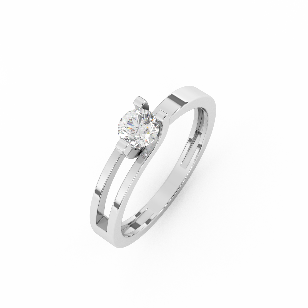 Delicate 2/7 Carat Certified Diamond Solitaire Engagement Ring - Fehu Jewels