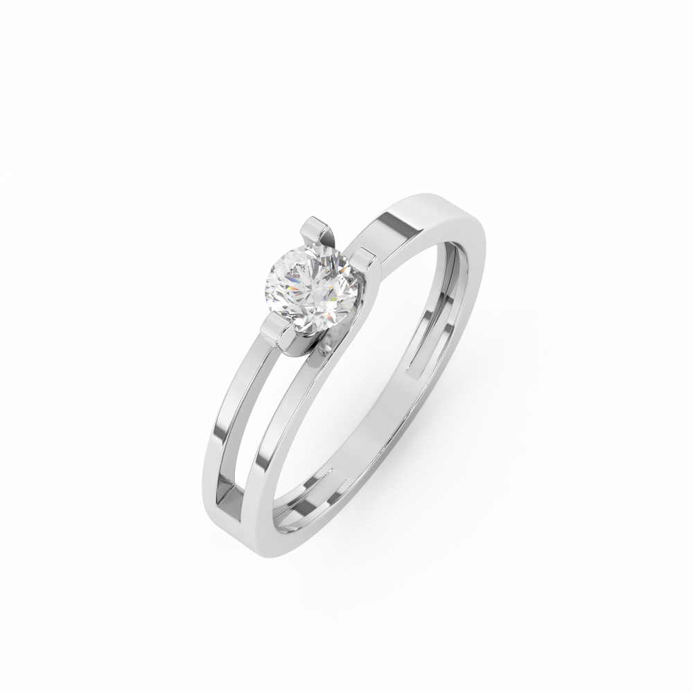 Delicate 2/7 Carat Certified Diamond Solitaire Engagement Ring