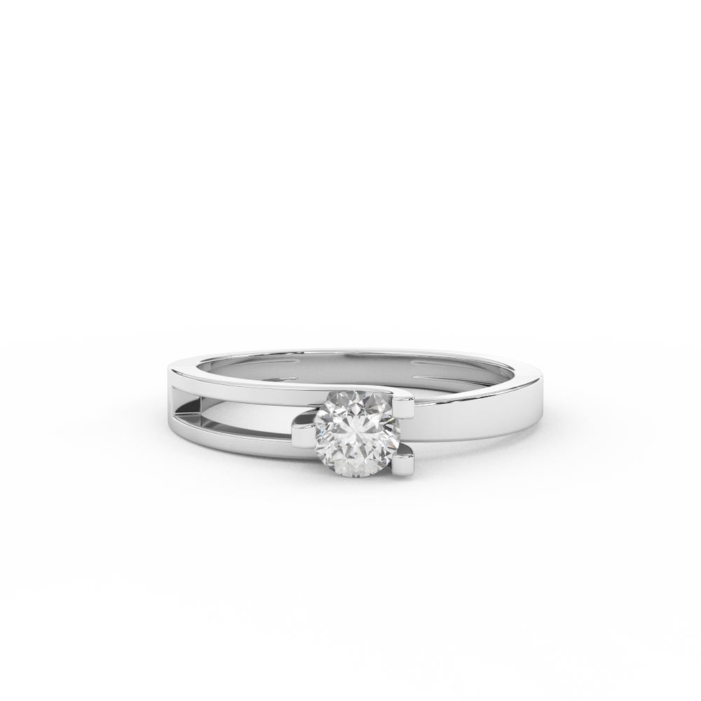 Delicate 2/7 Carat Certified Diamond Solitaire Engagement Ring