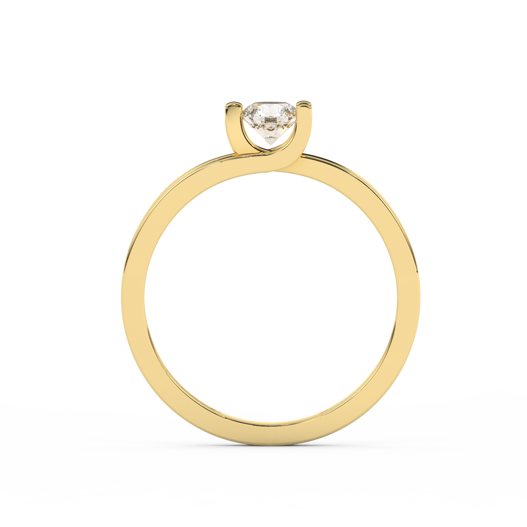 Delicate 2/7 Carat Certified Diamond Solitaire Engagement Ring - Fehu Jewels