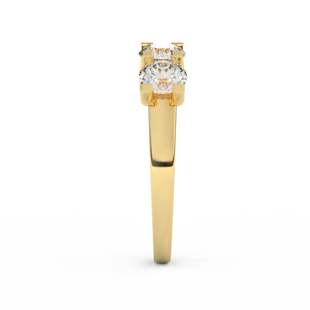 Elegant 2.0 Cttw Certified Diamond Four Stone Ring In 14kt Gold - Fehu Jewels