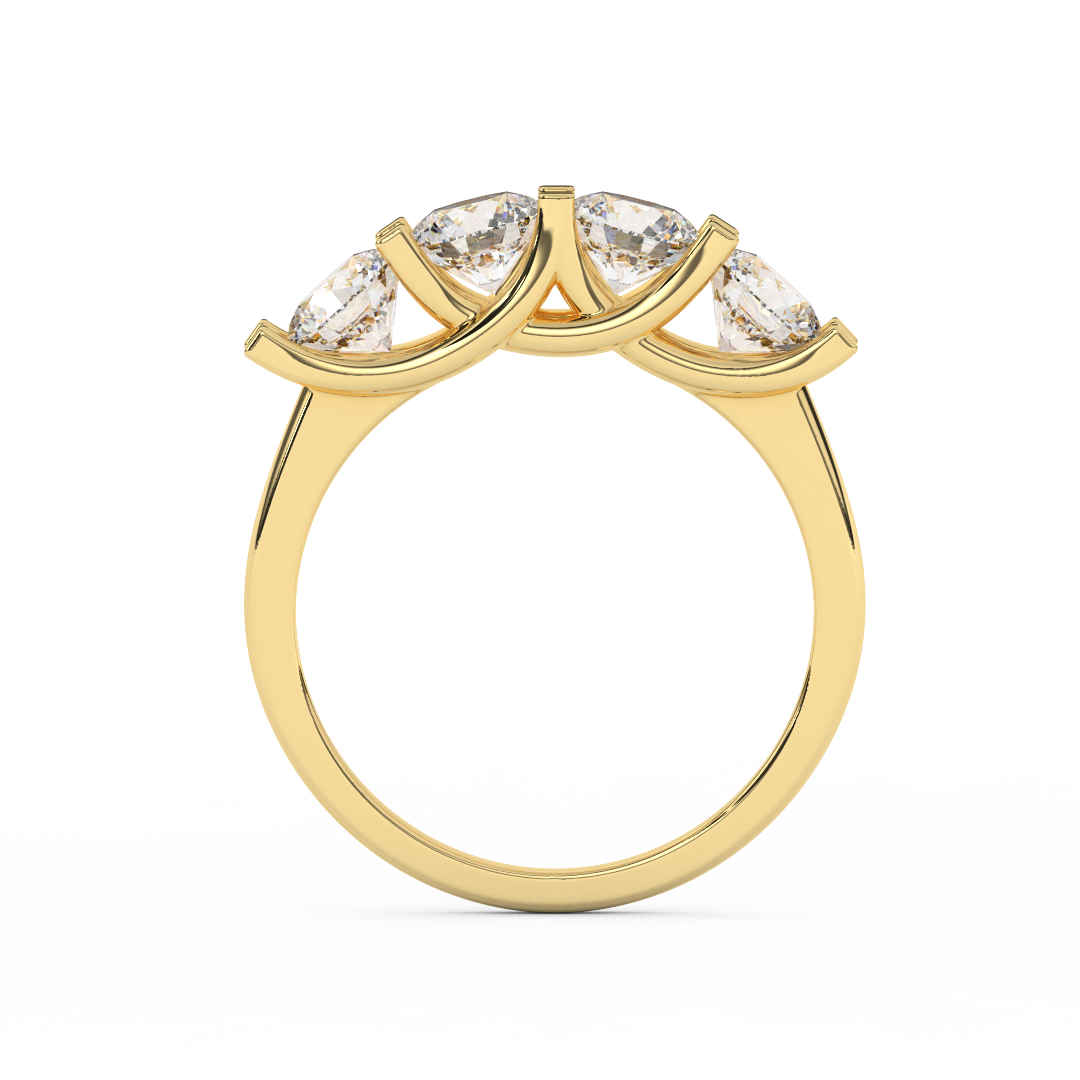 Elegant 2.0 Cttw Certified Diamond Four Stone Ring In 14kt Gold - Fehu Jewels