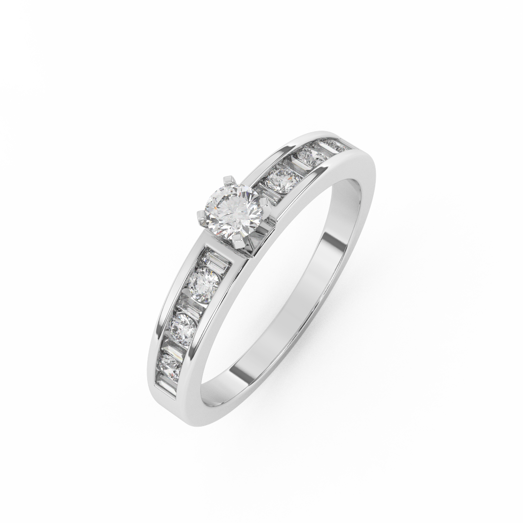 1/2 Cttw Certified Diamond Floris Channel-Setting Ring In 14kt Gold - Fehu Jewels