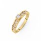 1/2 Cttw Certified Diamond Floris Channel-Setting Ring In 14kt Gold