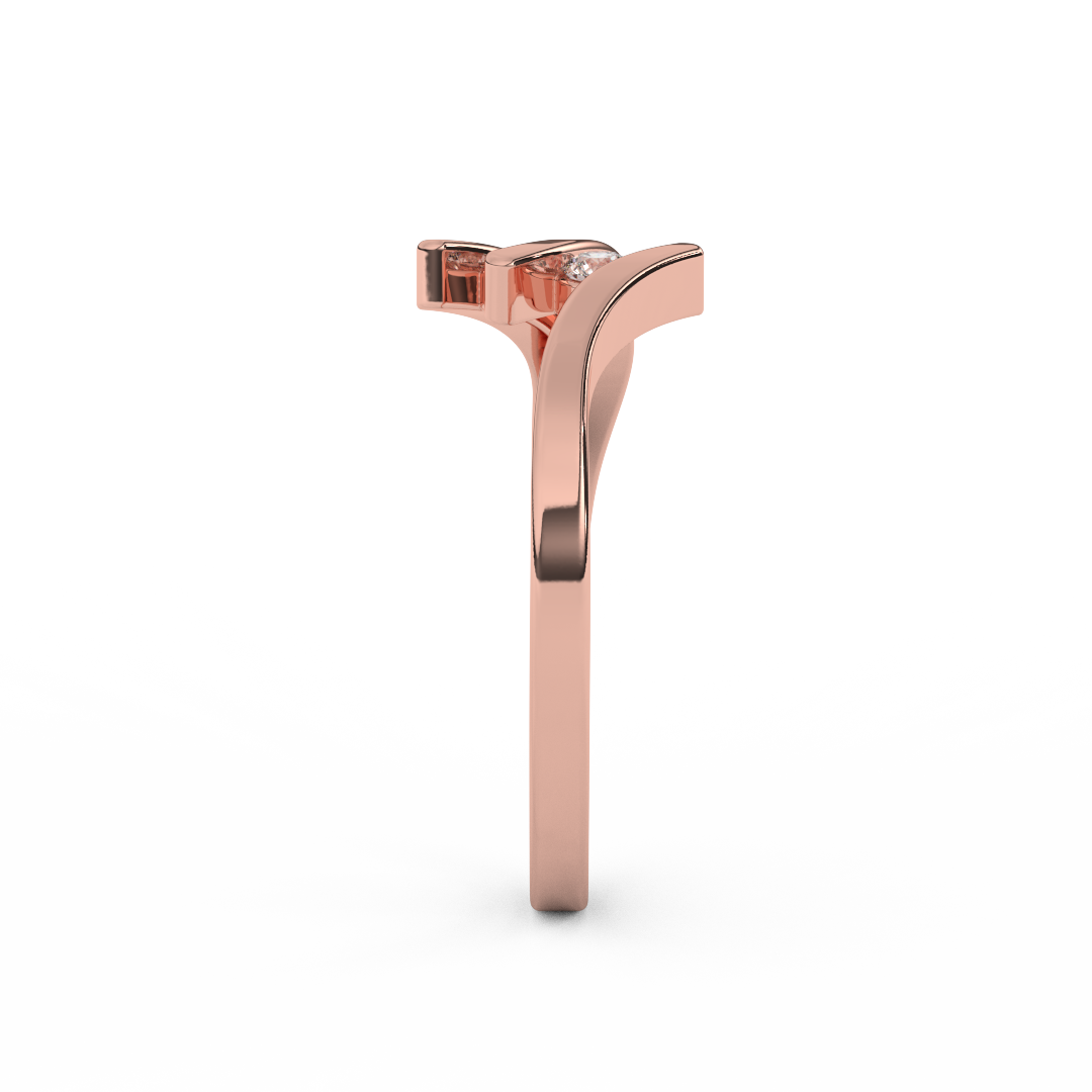 0.10 Cttw Certified Diamond Tension-Setting Cluster Ring In 14kt Gold - Fehu Jewels