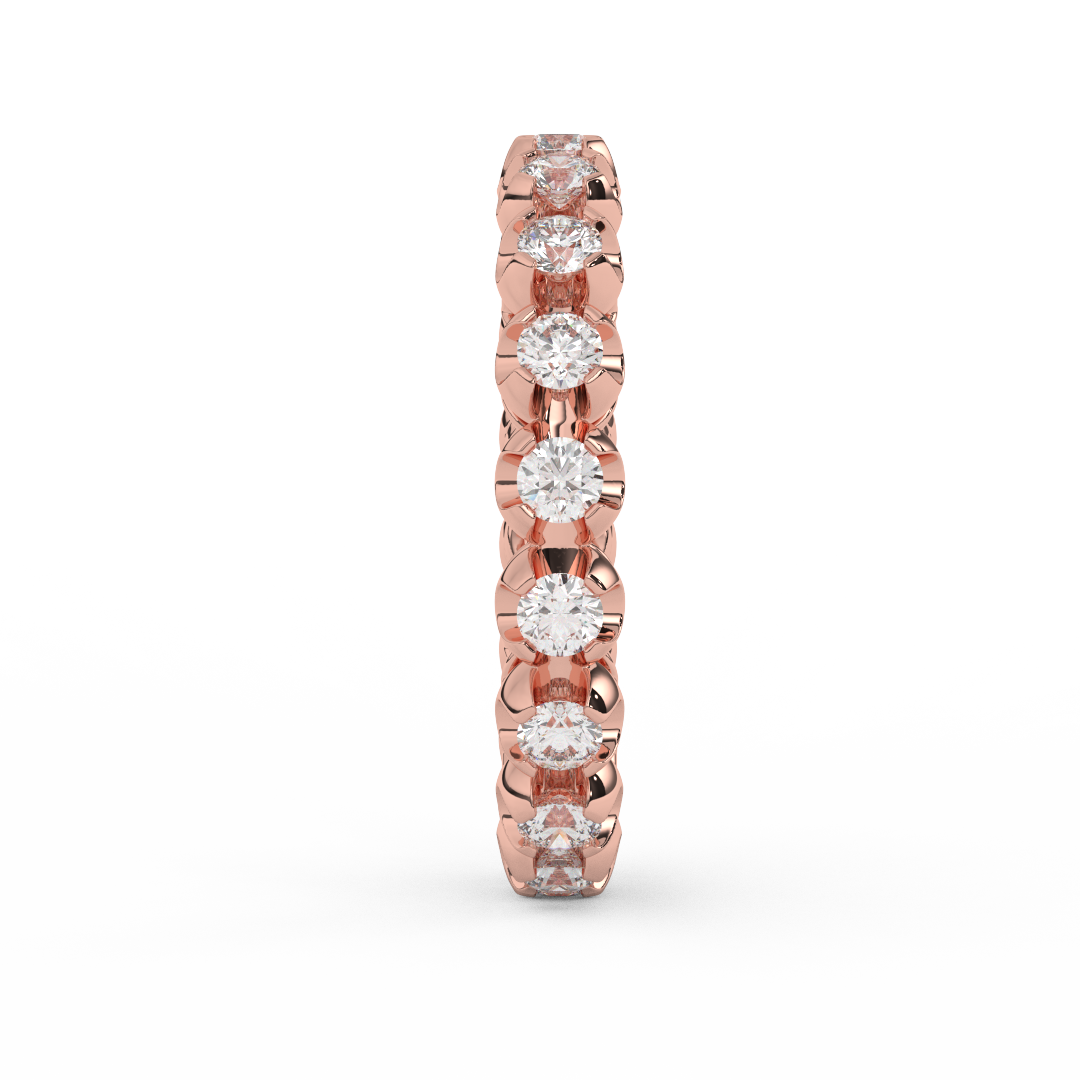 Certified Natural 1 2/5 Cttw Vittore Design Eternity Band In 14kt Gold - Fehu Jewels