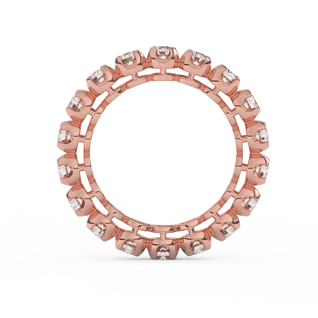 Certified Natural 1 2/5 Cttw Vittore Design Eternity Band In 14kt Gold - Fehu Jewels