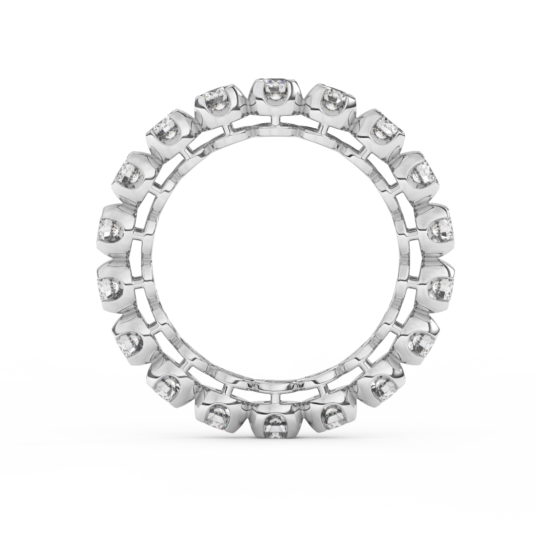 Certified Natural 1 2/5 Cttw Vittore Design Eternity Band In 14kt Gold - Fehu Jewels