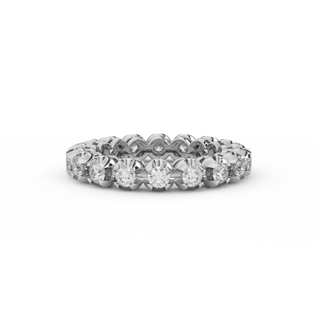 1.4 Ct Natural Diamond Vittore Design Eternity Band In 14KT Gold - Fehu Jewels