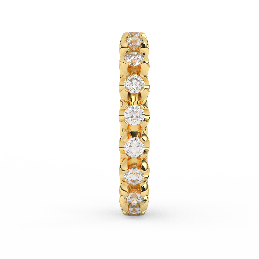 Certified Natural 1 2/5 Cttw Vittore Design Eternity Band In 14kt Gold - Fehu Jewels
