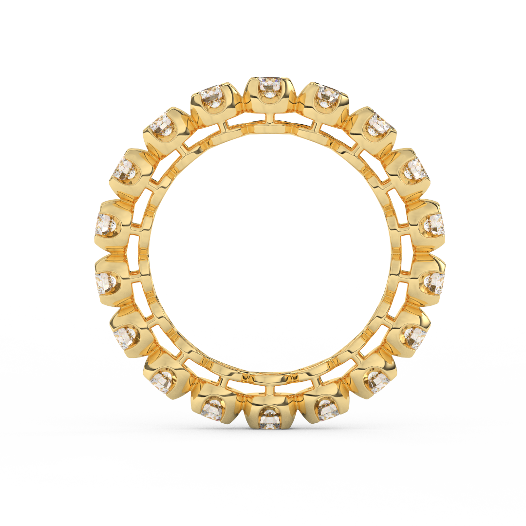 Certified Natural 1 2/5 Cttw Vittore Design Eternity Band In 14kt Gold - Fehu Jewels