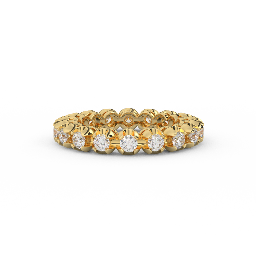 Certified Natural 1 2/5 Cttw Vittore Design Eternity Band In 14kt Gold - Fehu Jewels
