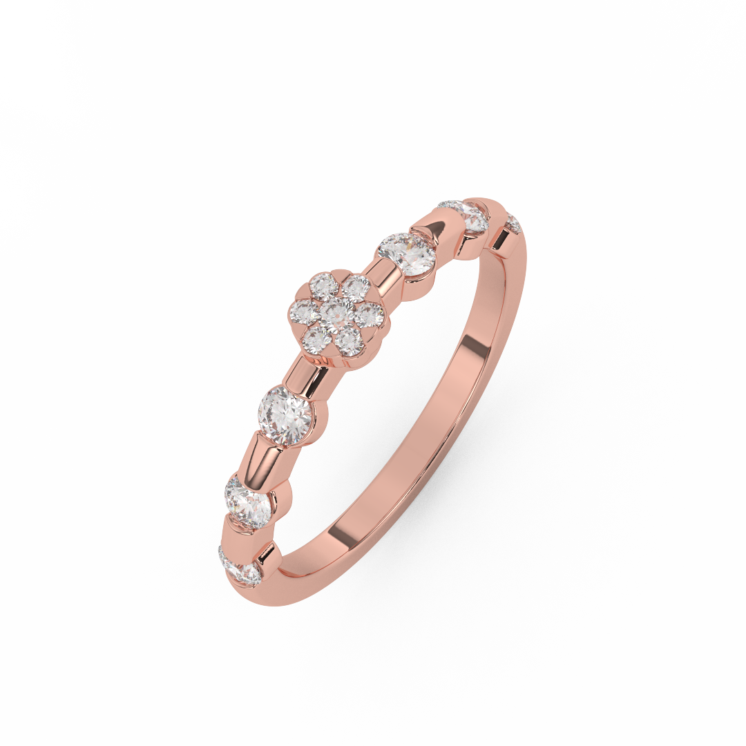 Exquisite 3/7 Cttw Certified Diamond Dot Ring In 14kt Gold - Fehu Jewels