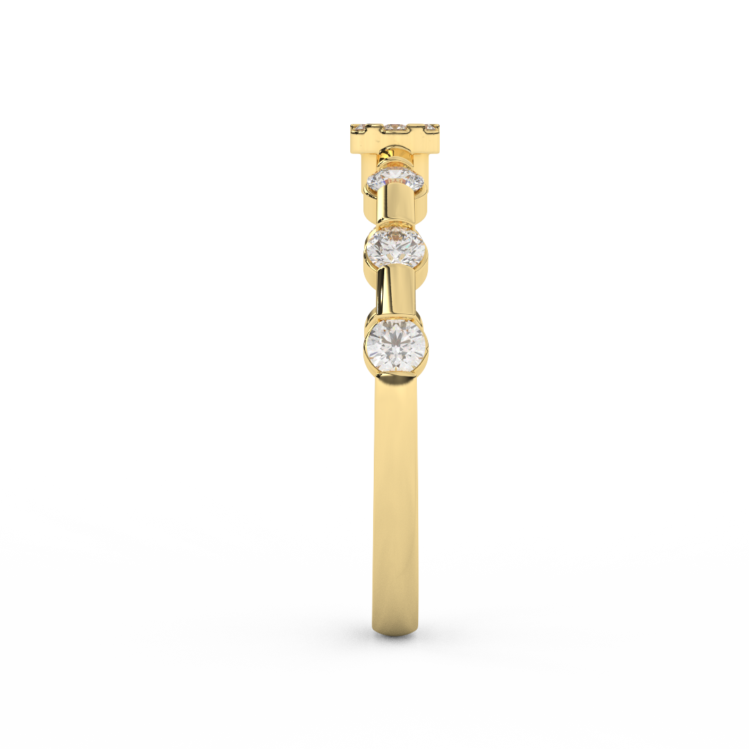 Exquisite 3/7 Cttw Certified Diamond Dot Ring In 14kt Gold - Fehu Jewels
