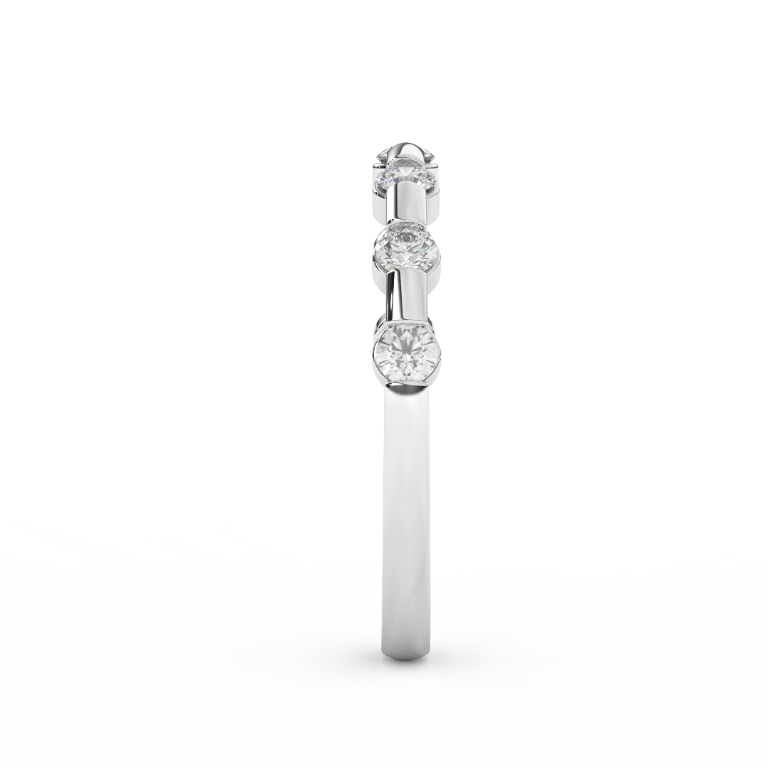 2/5 Cttw Certified Diamond Delicate Seven Stone Band In 14kt Gold - Fehu Jewels