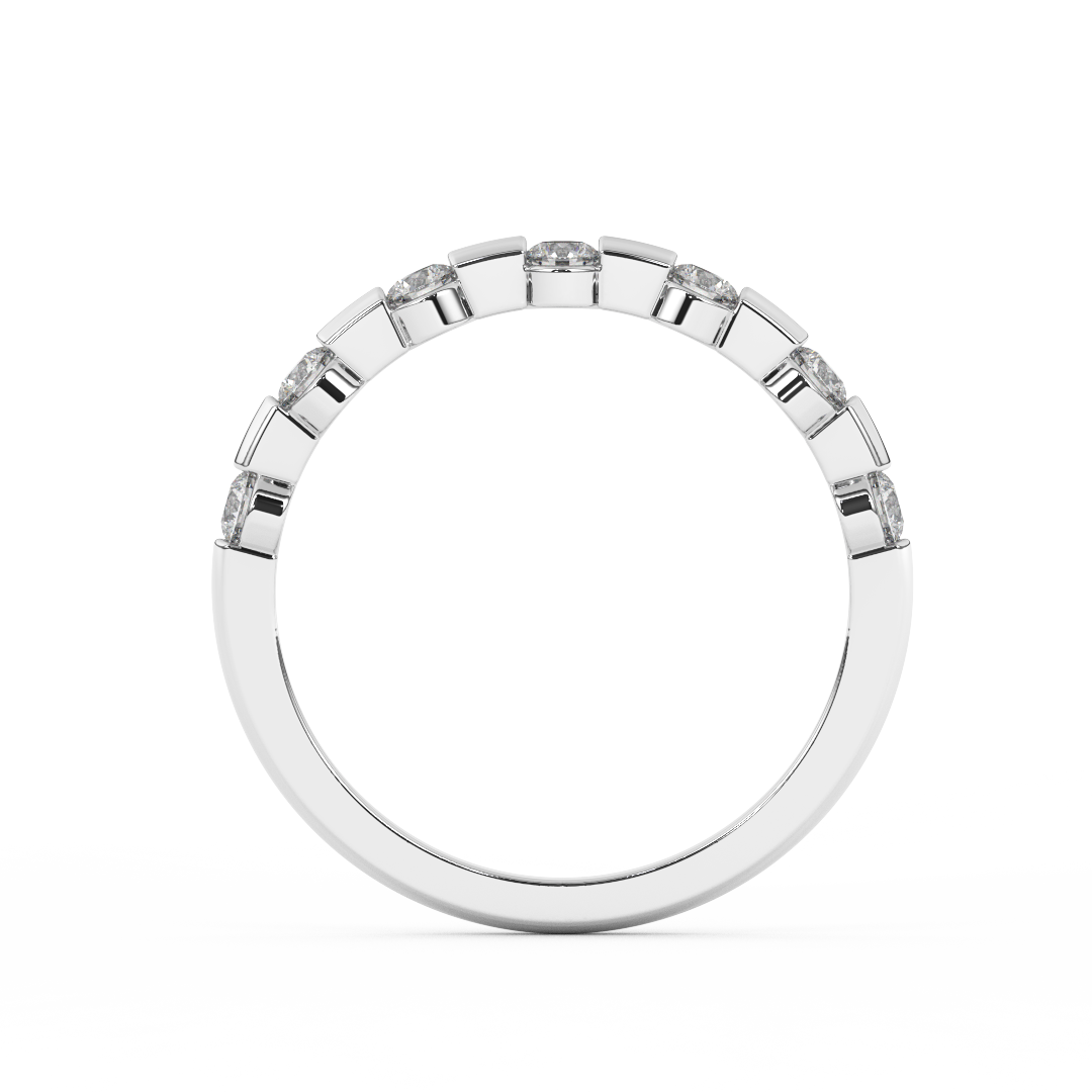 2/5 Cttw Certified Diamond Delicate Seven Stone Band In 14kt Gold - Fehu Jewels