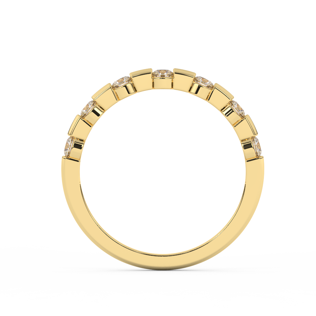 2/5 Cttw Certified Diamond Delicate Seven Stone Band In 14kt Gold - Fehu Jewels