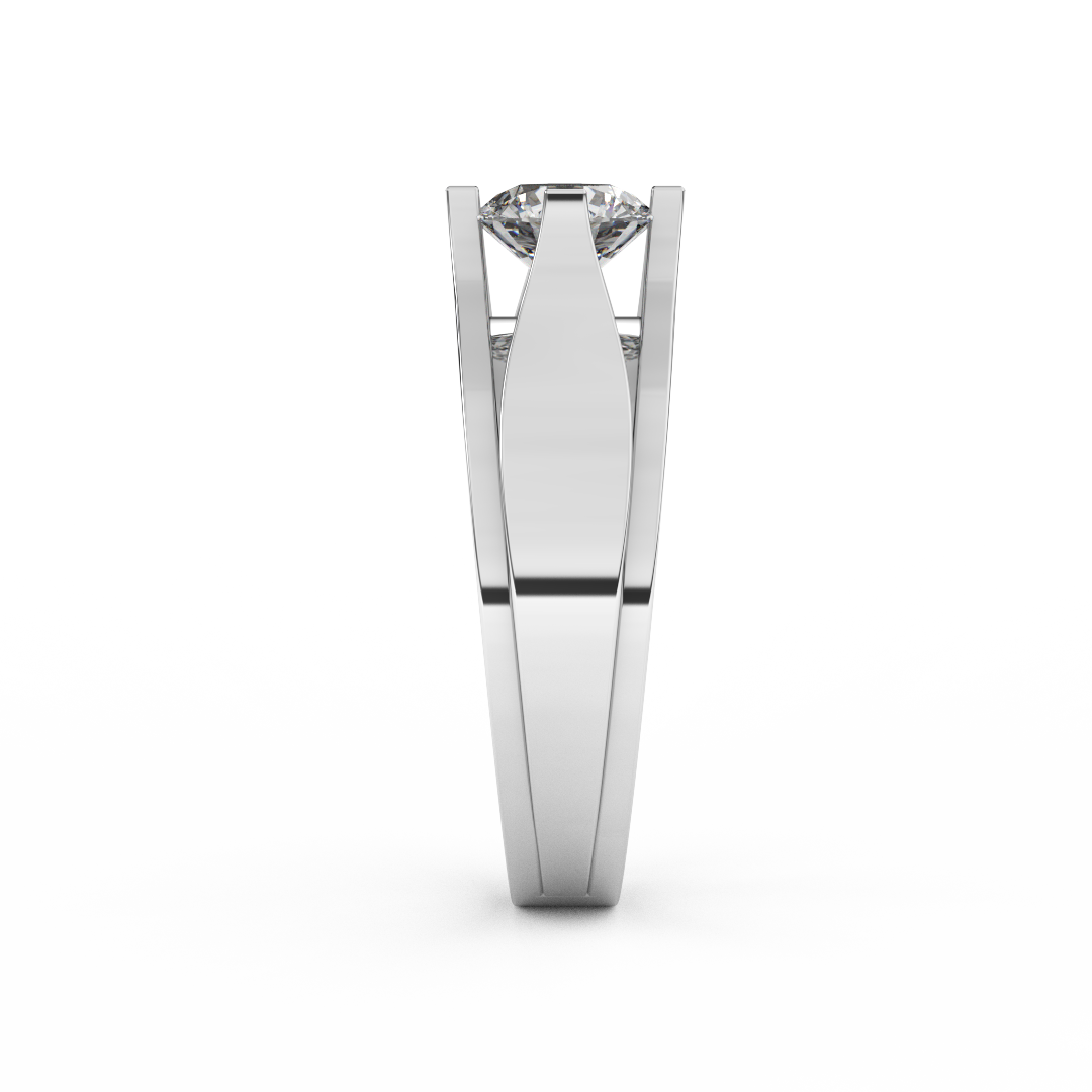 5/6 Carat Certified Diamond Two Tone Solitaire Ring In 14kt Gold - Fehu Jewels
