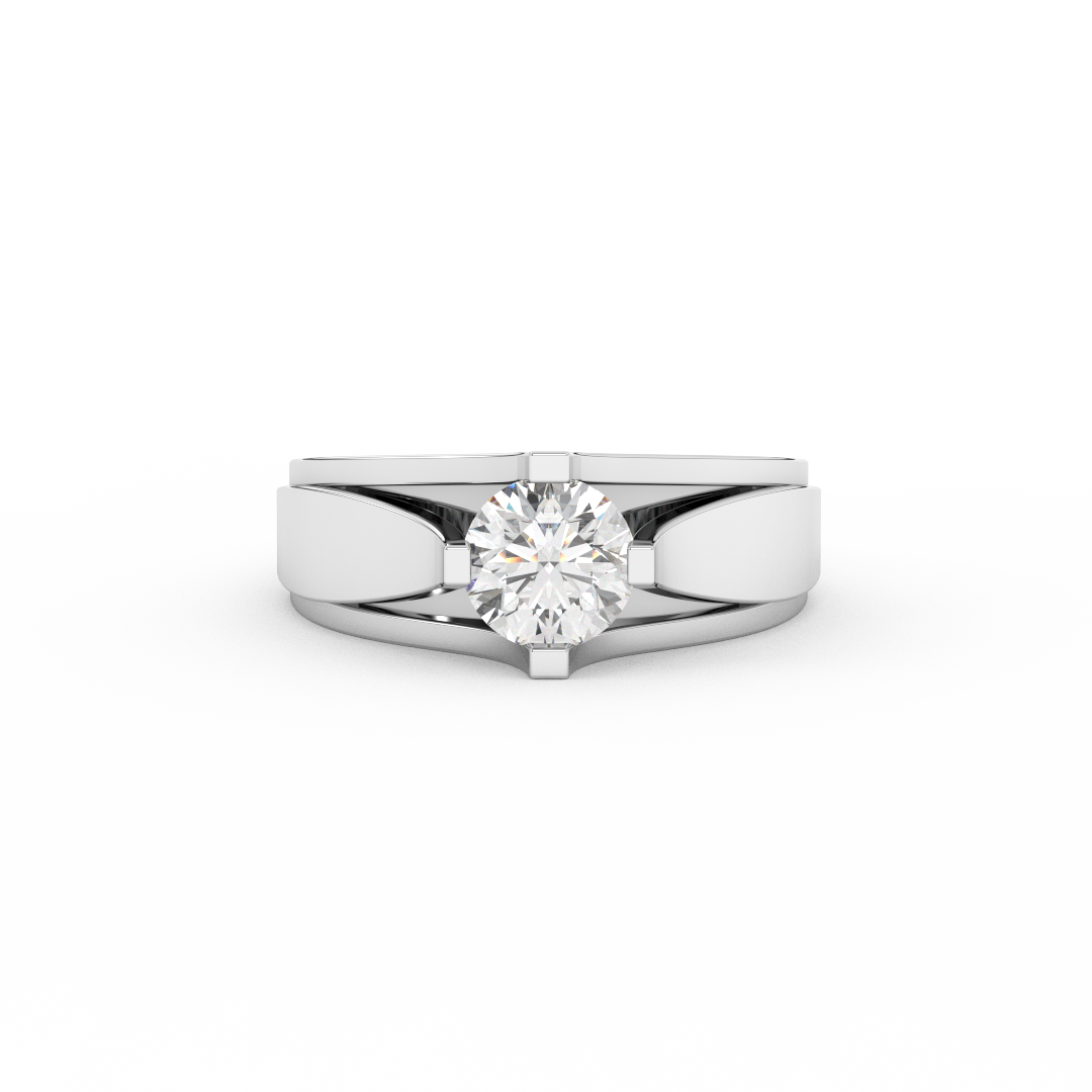 5/6 Carat Certified Diamond Two Tone Solitaire Ring In 14kt Gold - Fehu Jewels