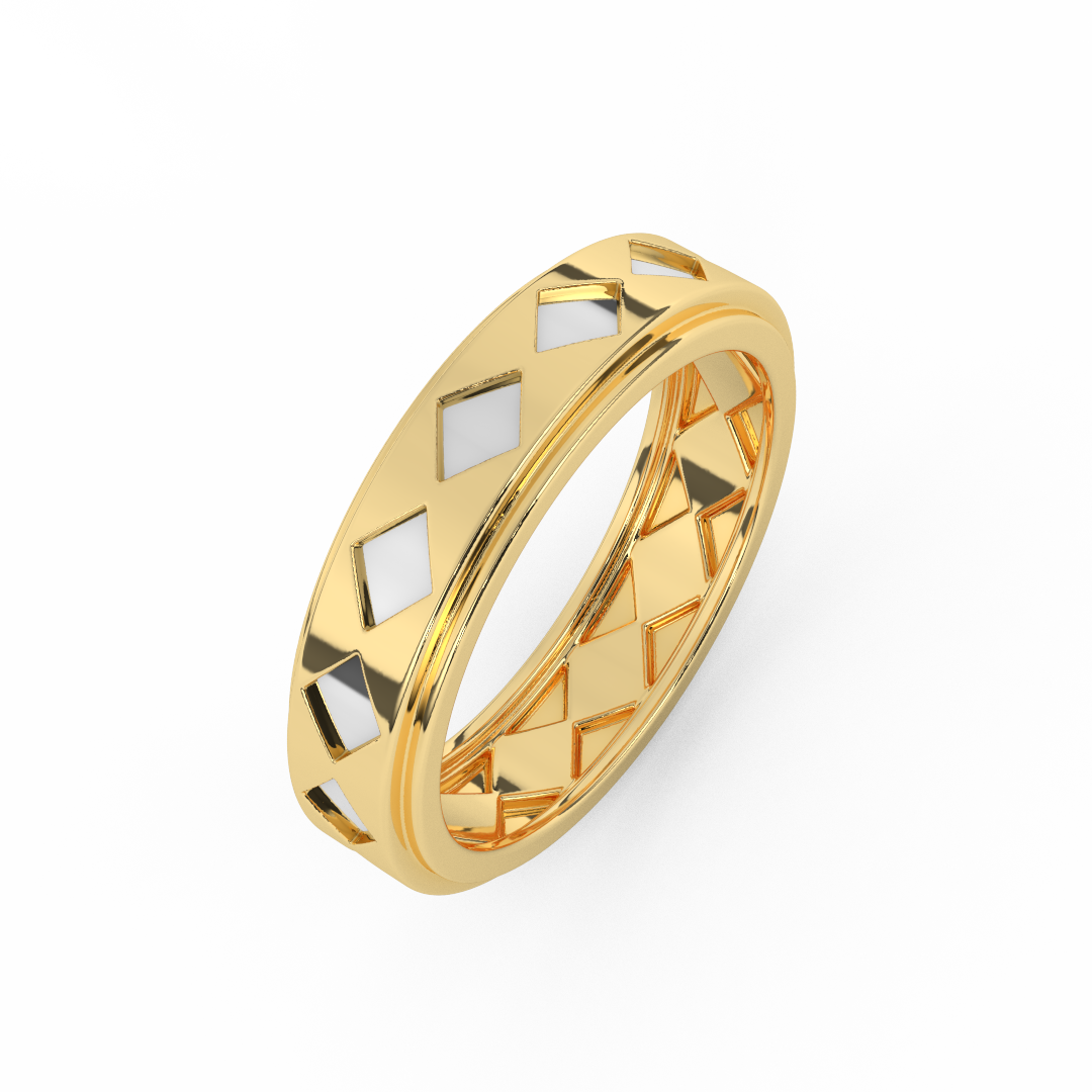 Timeless Elegance Men's Band In 14kt Gold - Fehu Jewels