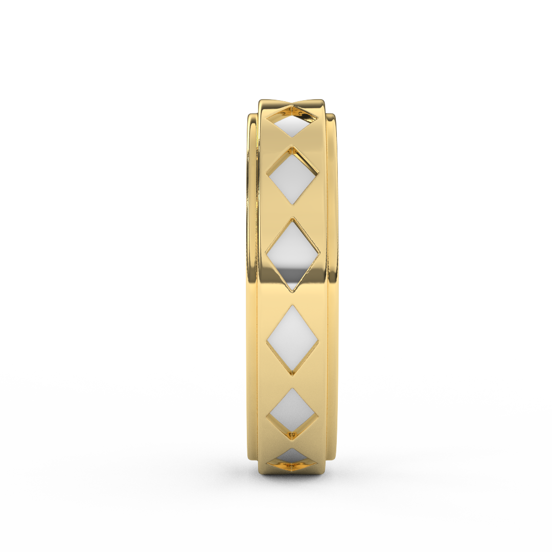 Timeless Elegance Men's Band In 14kt Gold - Fehu Jewels