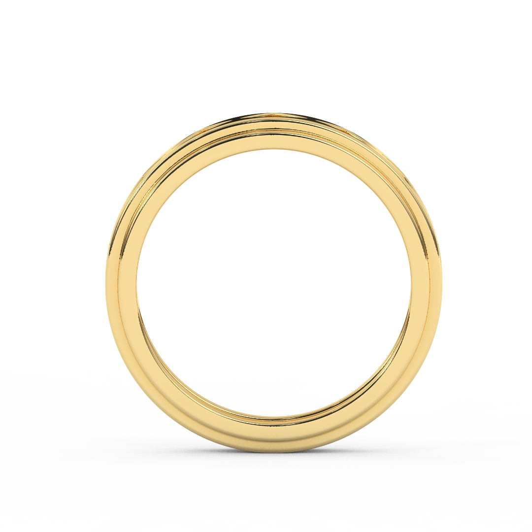 Timeless Elegance Men's Band In 14kt Gold - Fehu Jewels