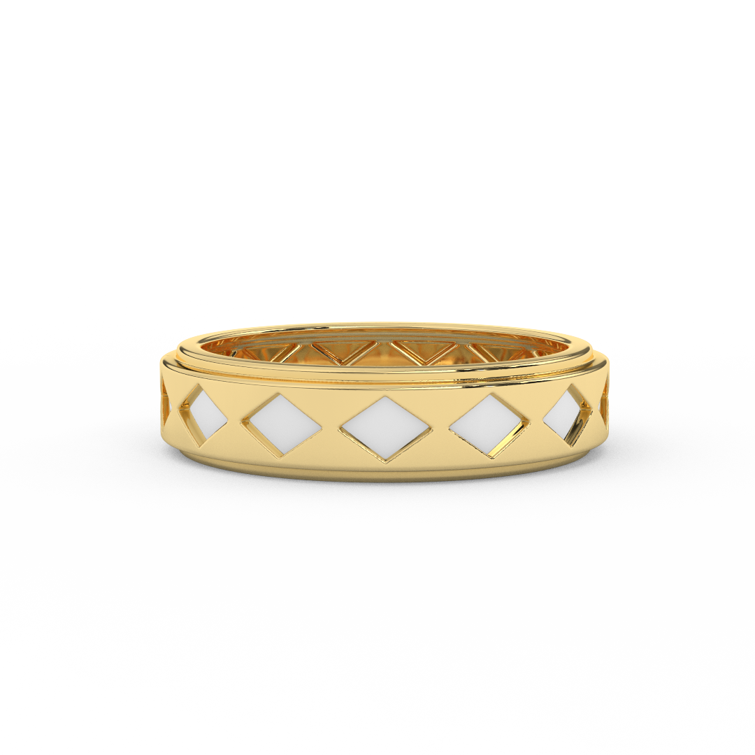 Timeless Elegance Men's Band In 14kt Gold - Fehu Jewels
