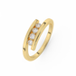 1/4 Cttw Certified Diamond Four-Stone Bypass Ring In 14kt Gold