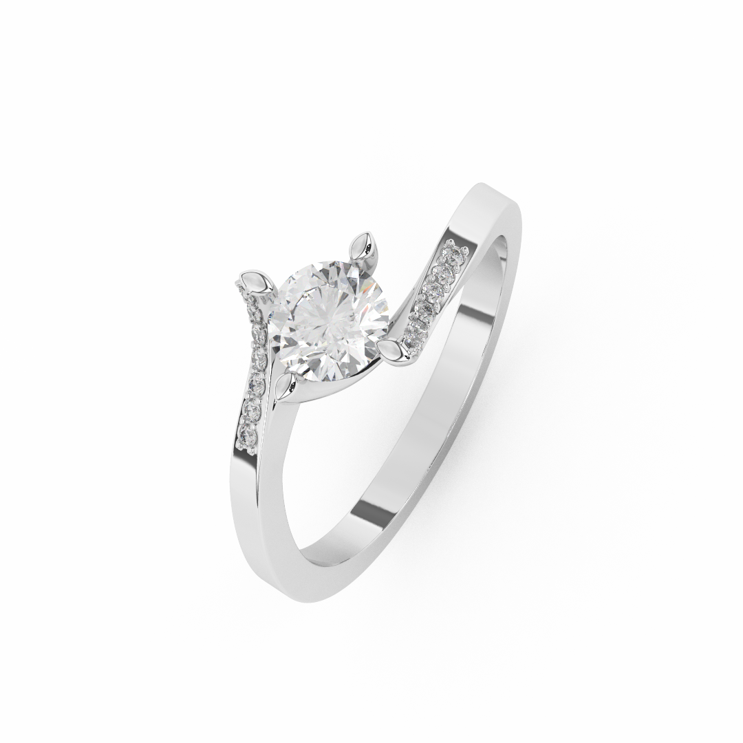 4/7 Cttw Certified Diamond Ring In 14kt Gold - Fehu Jewels