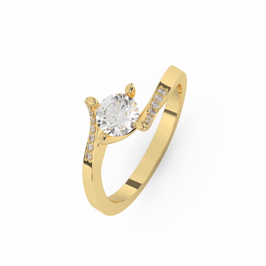 4/7 Cttw Certified Diamond Ring In 14kt Gold - Fehu Jewels