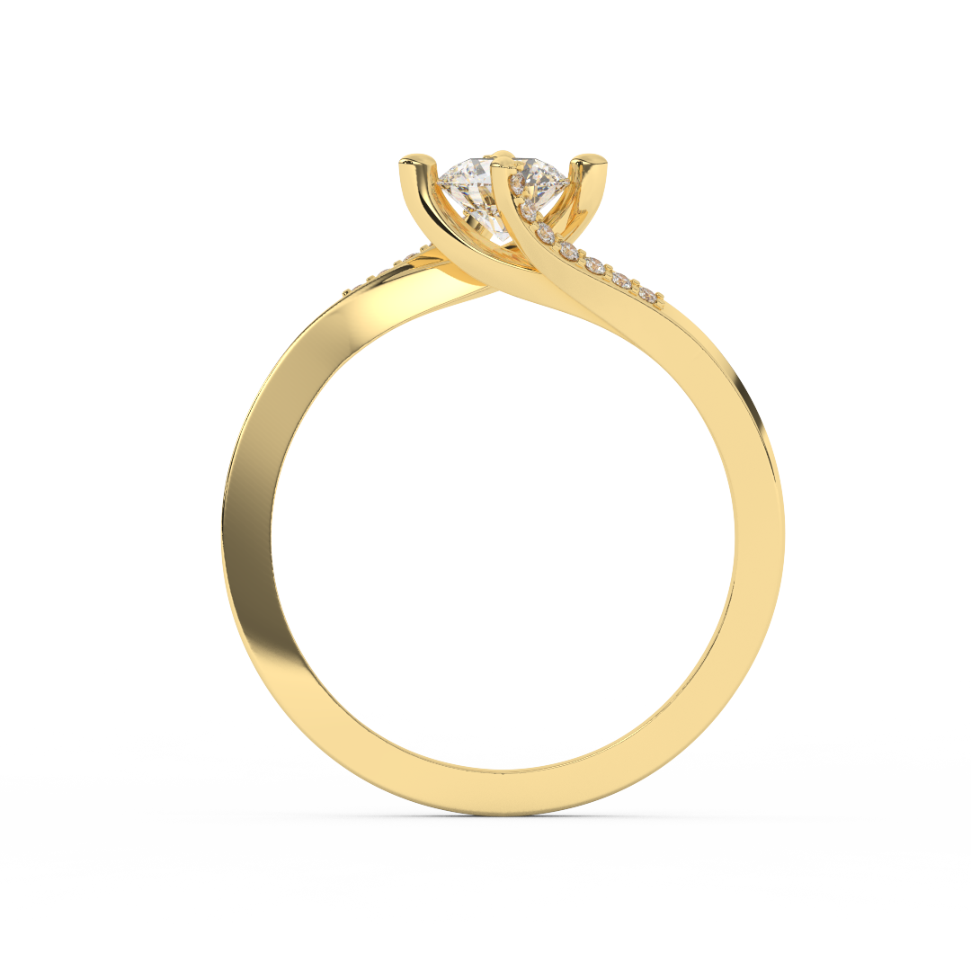 4/7 Cttw Certified Diamond Ring In 14kt Gold - Fehu Jewels