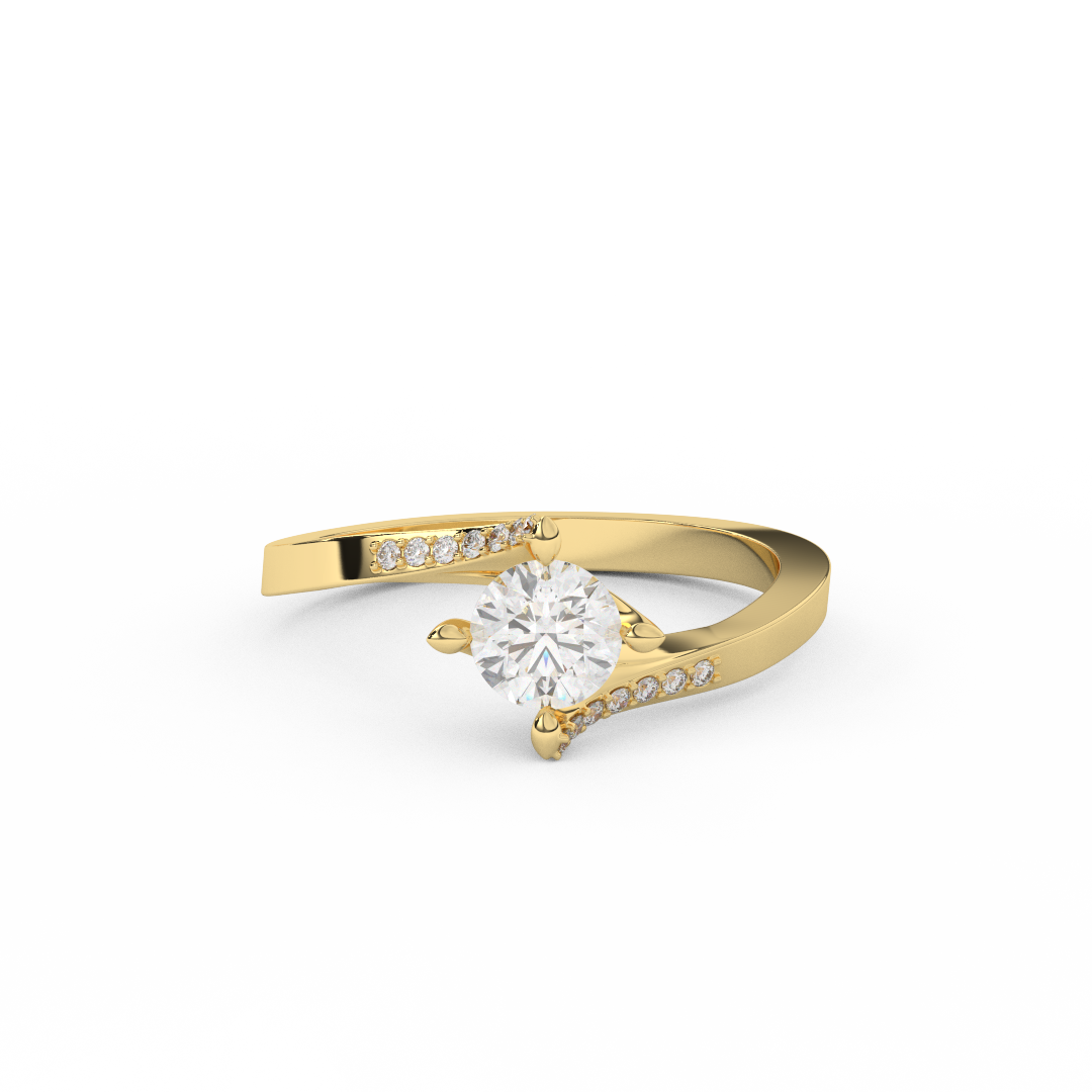 4/7 Cttw Certified Diamond Ring In 14kt Gold - Fehu Jewels