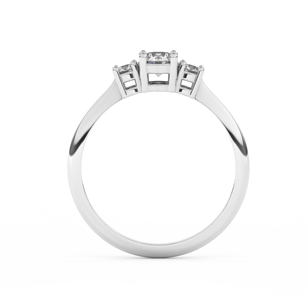 3/7 Cttw Certified Diamond Delicate Three Stone Ring In 14kt Gold - Fehu Jewels