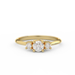 3/7 Cttw Certified Diamond Delicate Three Stone Ring In 14kt Gold