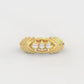 Certified Natural Diamond 1/8 Cttw Classic Stepped Three Stone Ring In 14kt Gold